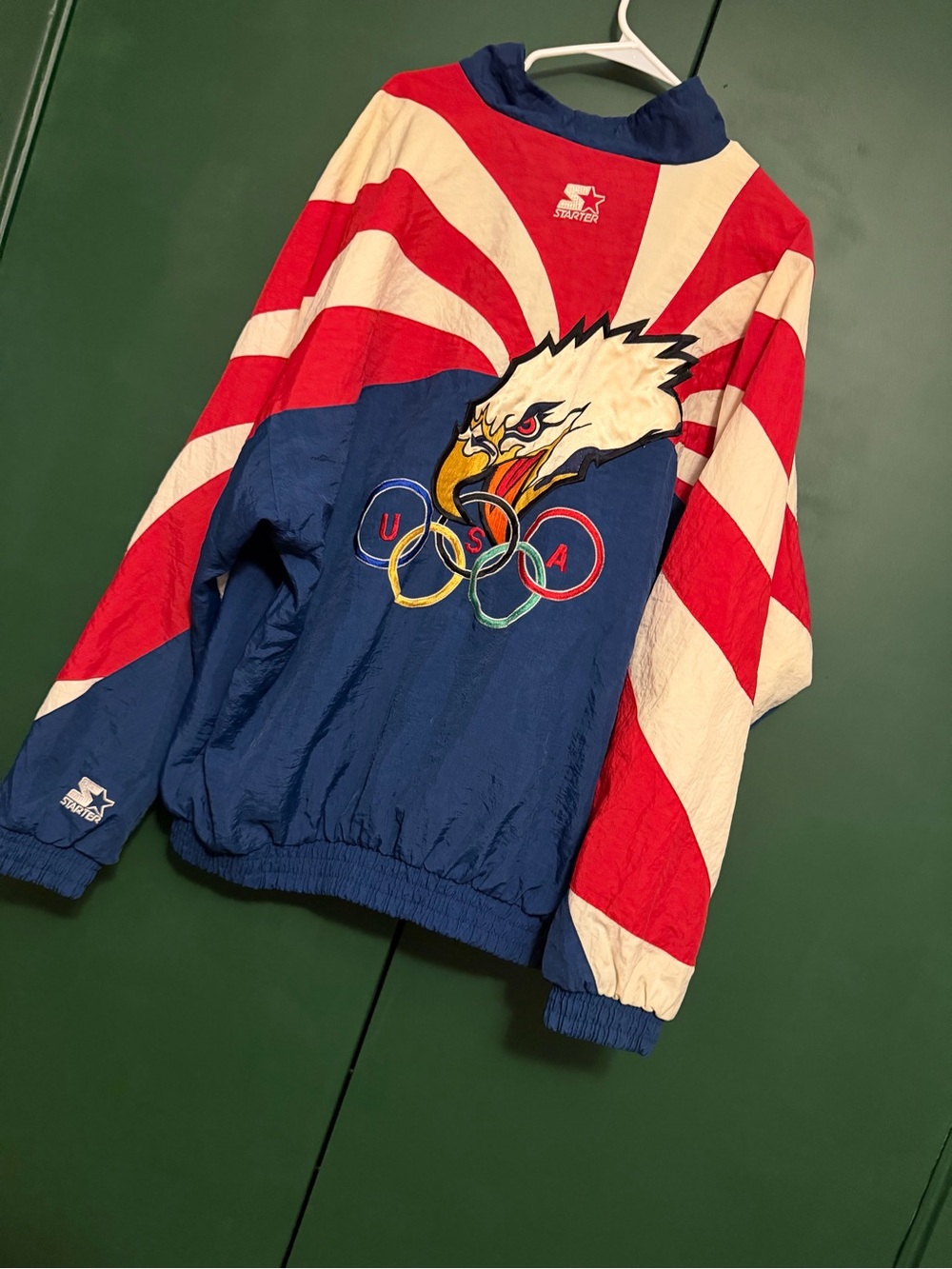 Vtg. Rare 1996 USA Eagle Olympics Team Starter Windbreaker Jacket Mens XL - Picture 2 of 13